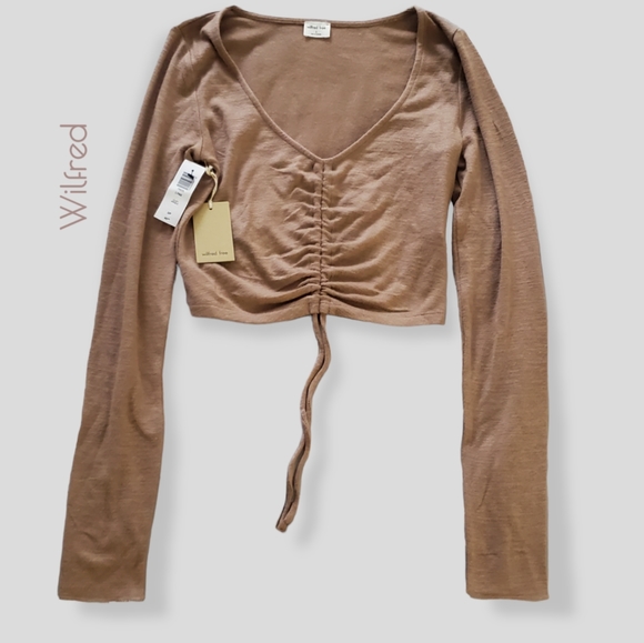 SOLD- WILFRED FREE• LYNX• Long Sleeved Adjustable Top  #Clay Argil #Lynx - Picture 7 of 12